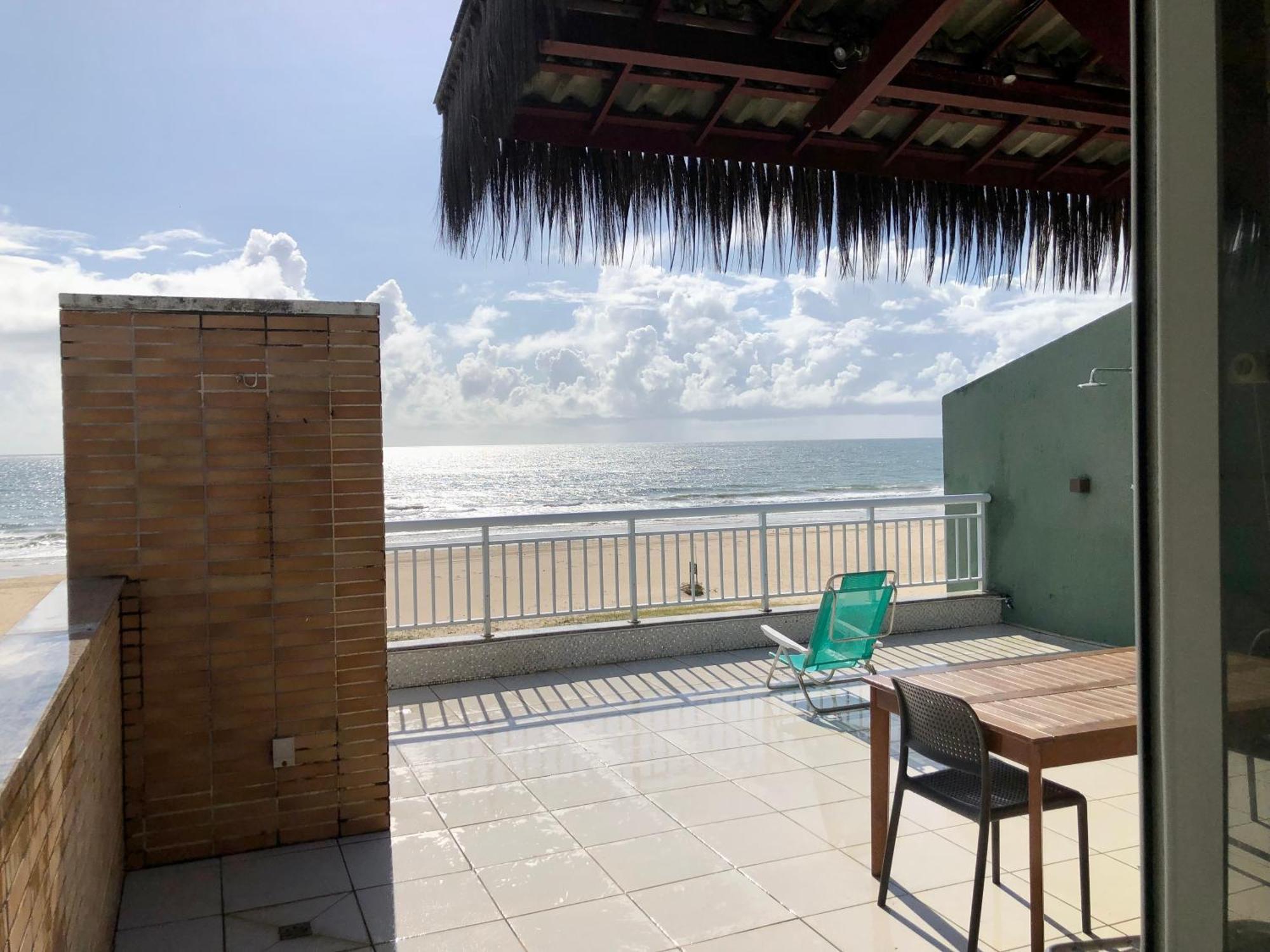 Apartamento Vista Total Do Mar Uma Cobertura A 400M Do Beach Park No Porto Das Dunas Aquiraz Condominio Terramaris Piscina Ampla Parque Infantil Sauna Estacionamento Privado מראה חיצוני תמונה